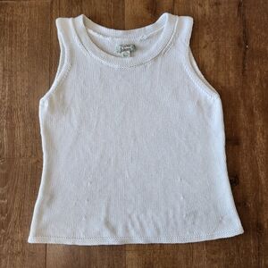 Vtg Tommy Bahama Cotton Ivory Knit Sweater Vest Large Retro Quiet Luxury Minimal